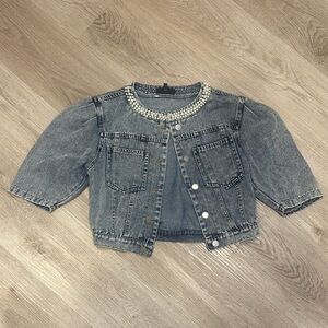Denim Cropped Jacket/Top